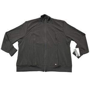 Cherokee Infinity Zip Front Warm-Up Scrub Jacket BAPS Black Women's 4XL